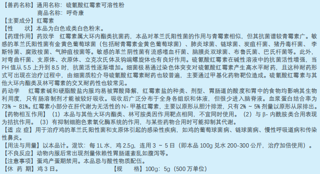 呼奇康-针对各种细菌及支原体、病毒引起的呼吸道疾病